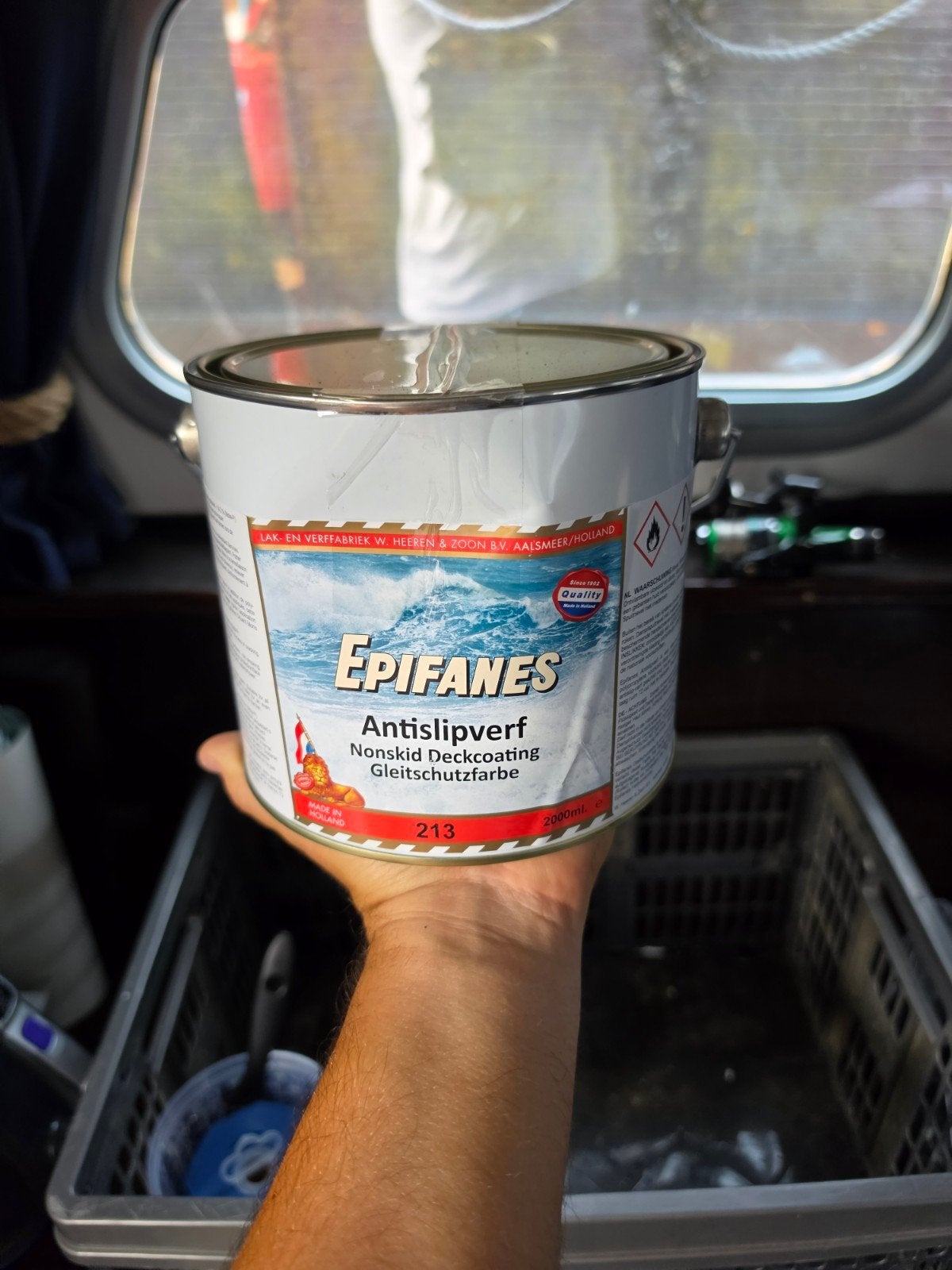 Epifanes Antislipverf - 2 liter ongeopend blik, Nieuw, Ophalen of Verzenden, Verf, Grijs