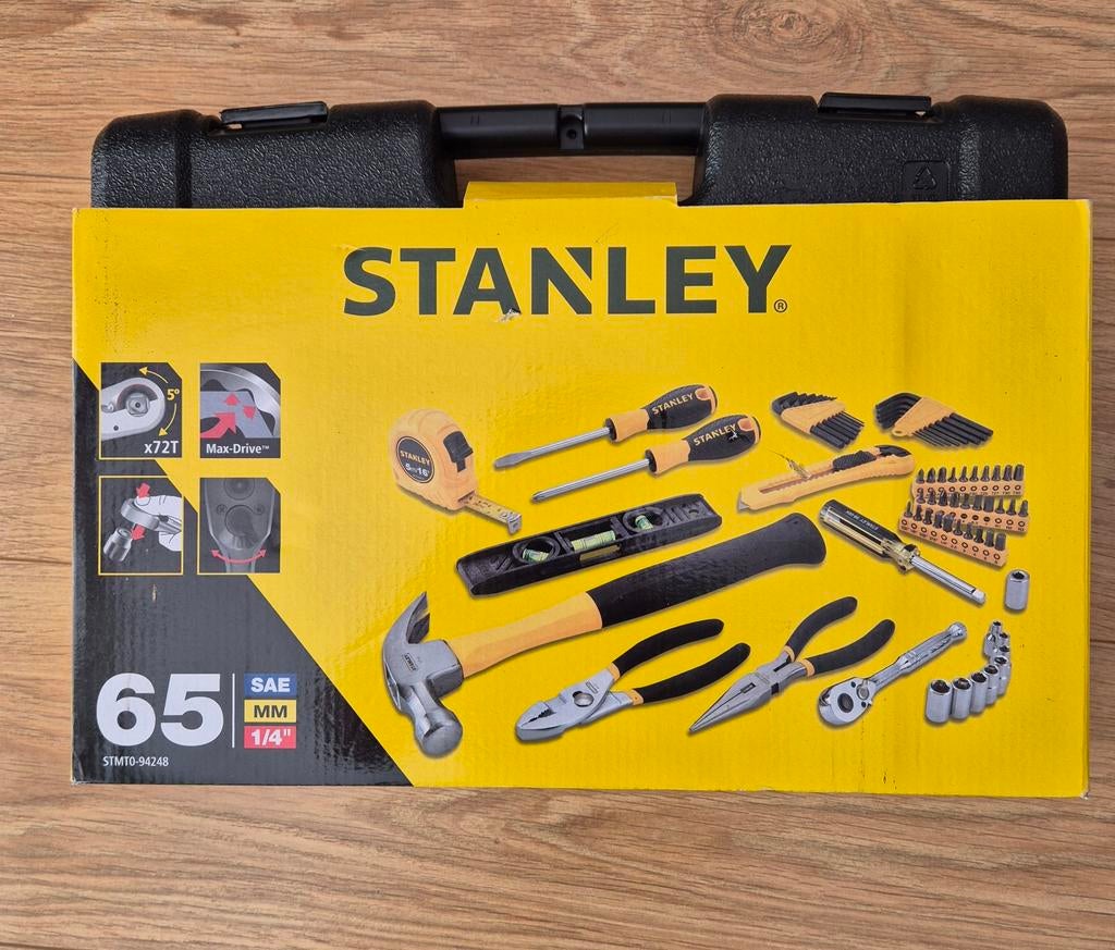 STANLEY  65 delig gereedschap set, Ophalen of Verzenden, Nieuw