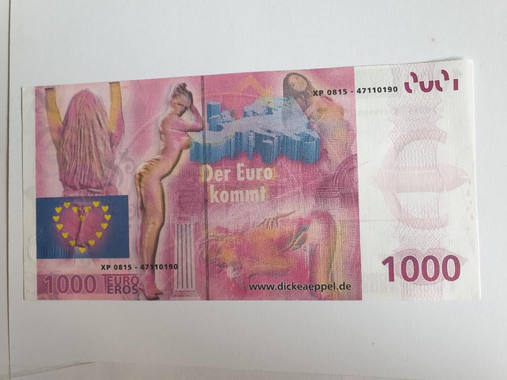 0237 reclamebankbiljet 1000 euro, Verzenden