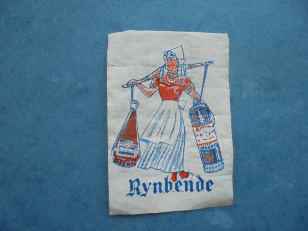Oud luciferetiket RYNBENDE, Jeneverstokerij in SCHIEDAM, Ophalen of Verzenden, Zo goed als nieuw, Luciferdoosjes of -merken