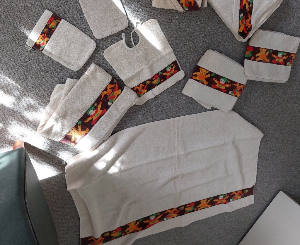 Grote set babyspullen 4 handdoeken 2 washandjes badcape etc., Ophalen of Verzenden, Gebruikt