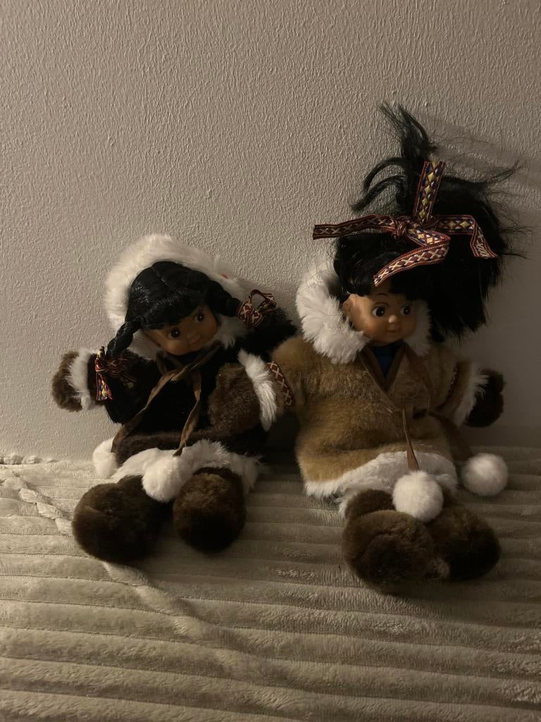 Artic Circle Poppen - Set van 2 Eskimo Poppen, Ophalen of Verzenden, Zo goed als nieuw, Overige typen