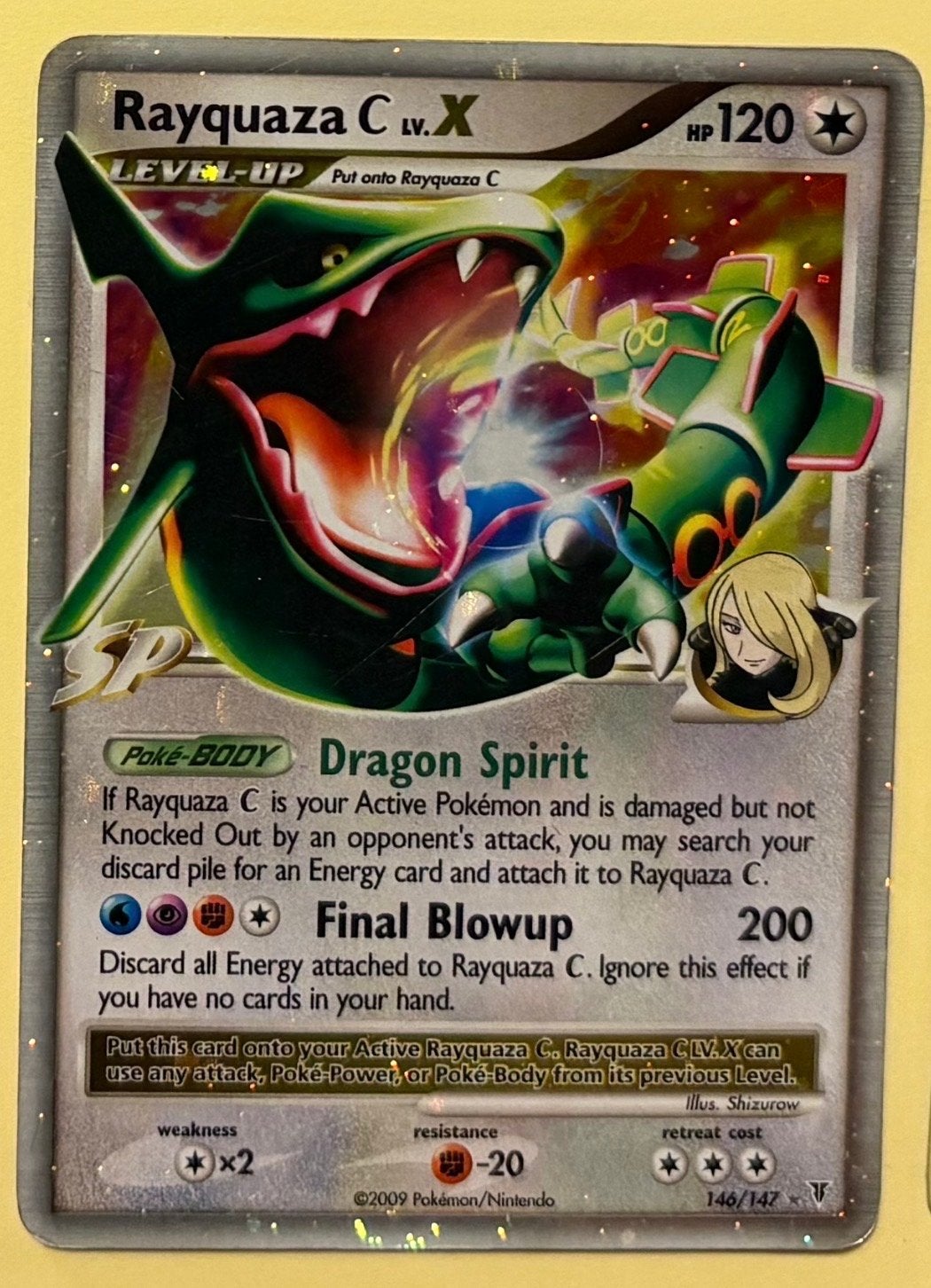 Pokémon Kaart Rayquaza 146/147, Ophalen of Verzenden, Gebruikt, Losse kaart