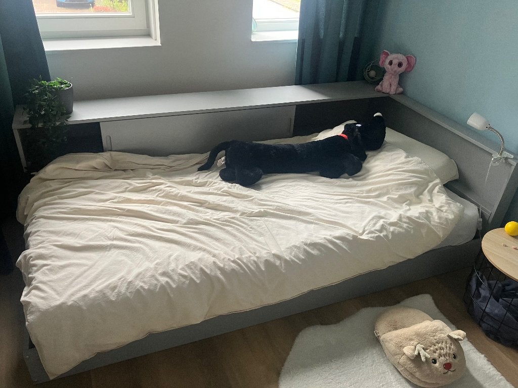Woood hoekbed, Ophalen, Gebruikt, 90 cm, Eenpersoons