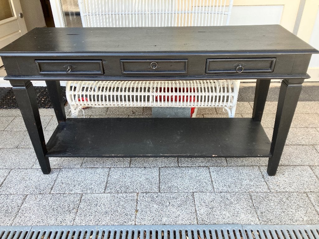 Sidetable zwart, Ophalen, Gebruikt, 100 tot 150 cm, Overige houtsoorten