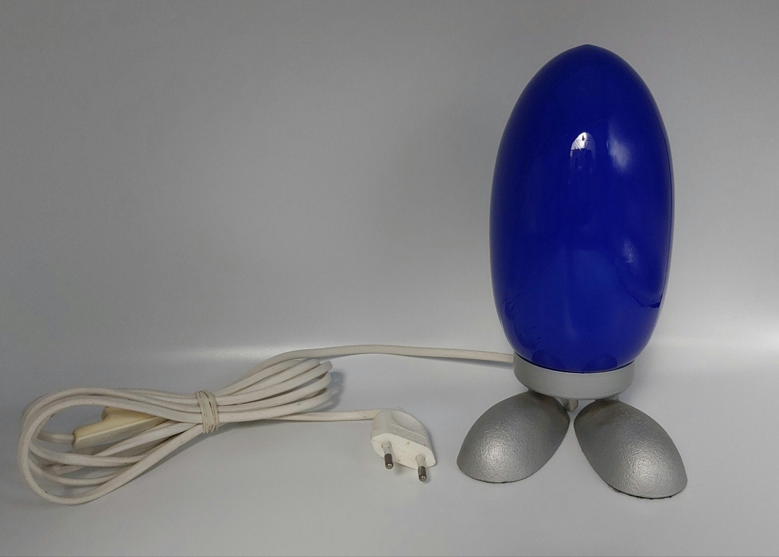 Vintage IKEA FJORTON Dino Egg, Blauw, Met schakelaar, E14 (klein), Ophalen of Verzenden