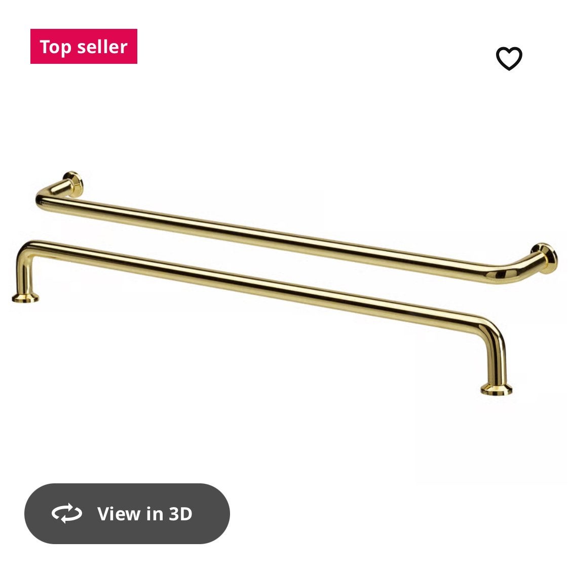 3x IKEA BAGGANÄS handgrepen 335mm messingkleurig, Ophalen, Goud, IKEA, Zo goed als nieuw