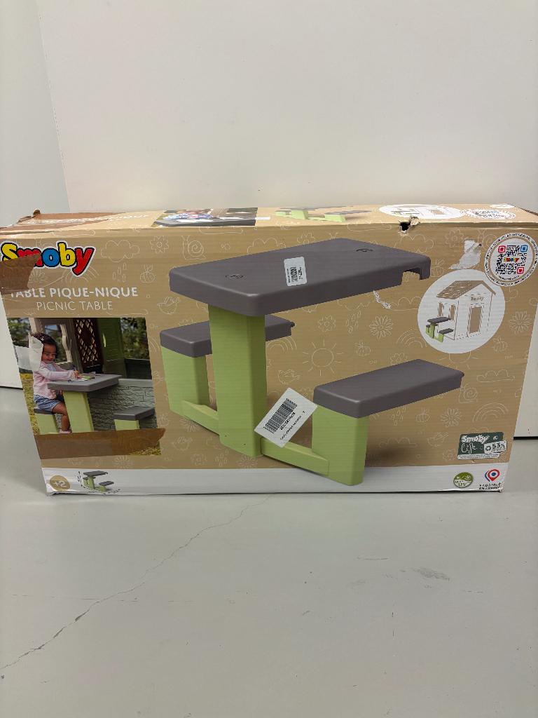 Smoby speelhuis accessoire - Picknicktafel, Kunststof, Smoby, Nieuw, Ophalen of Verzenden