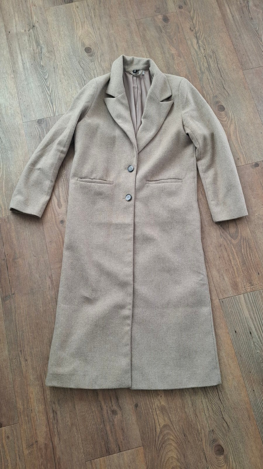 Beige mantel/jas, Kleding | Dames, Ophalen, Zo goed als nieuw, Maat 34 (XS) of kleiner, Beige