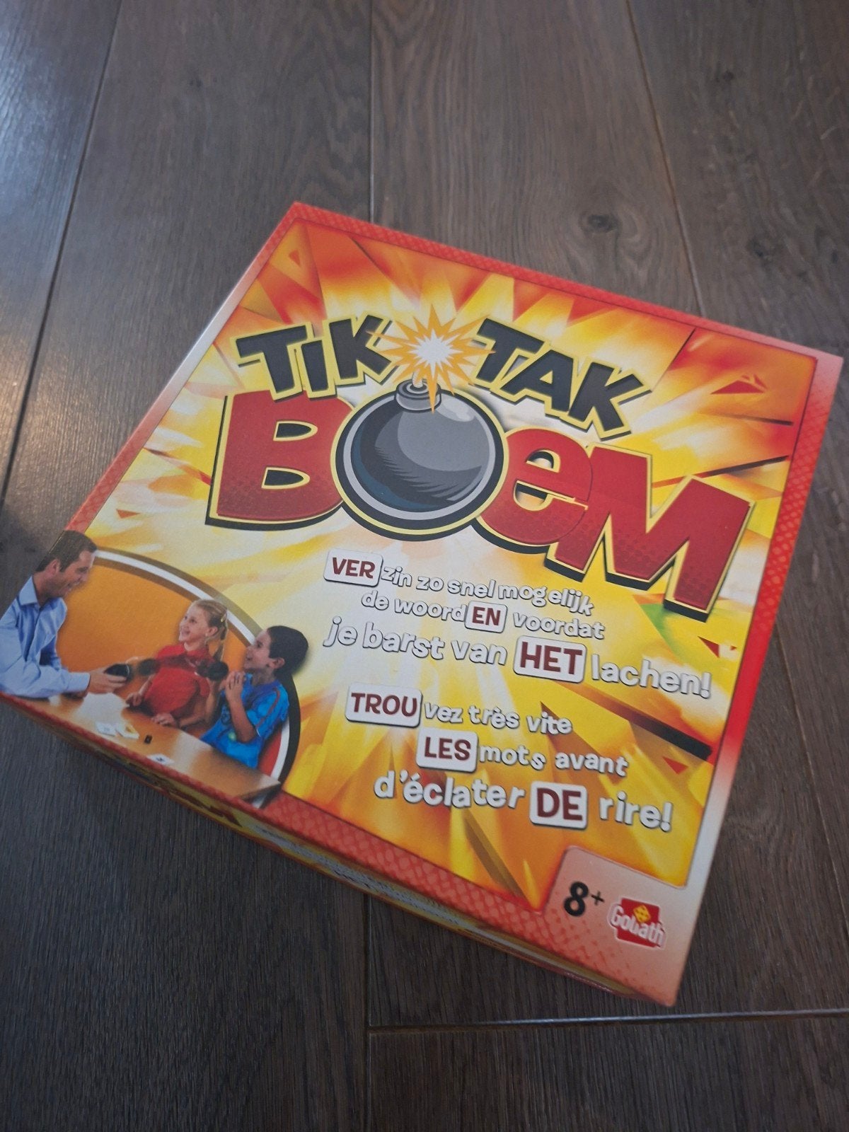 Tik Tak Boem gezelschapsspel, Drie of vier spelers, Ophalen of Verzenden, Gebruikt, Goliath