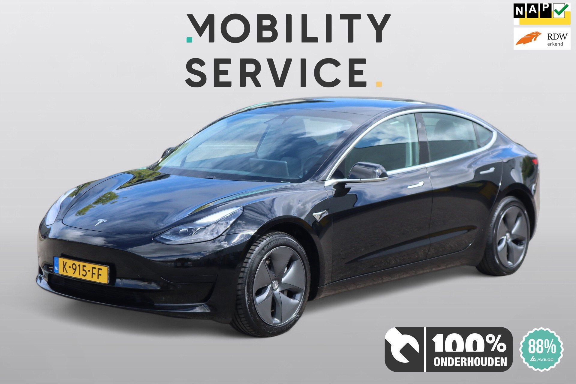 Tesla Model 3 Standard RWD Plus 60 kWh SOH88% Trekhaak Pano, Auto's, Tesla, 238 pk, Achterwielaandrijving, Gebruikt, 370 km
