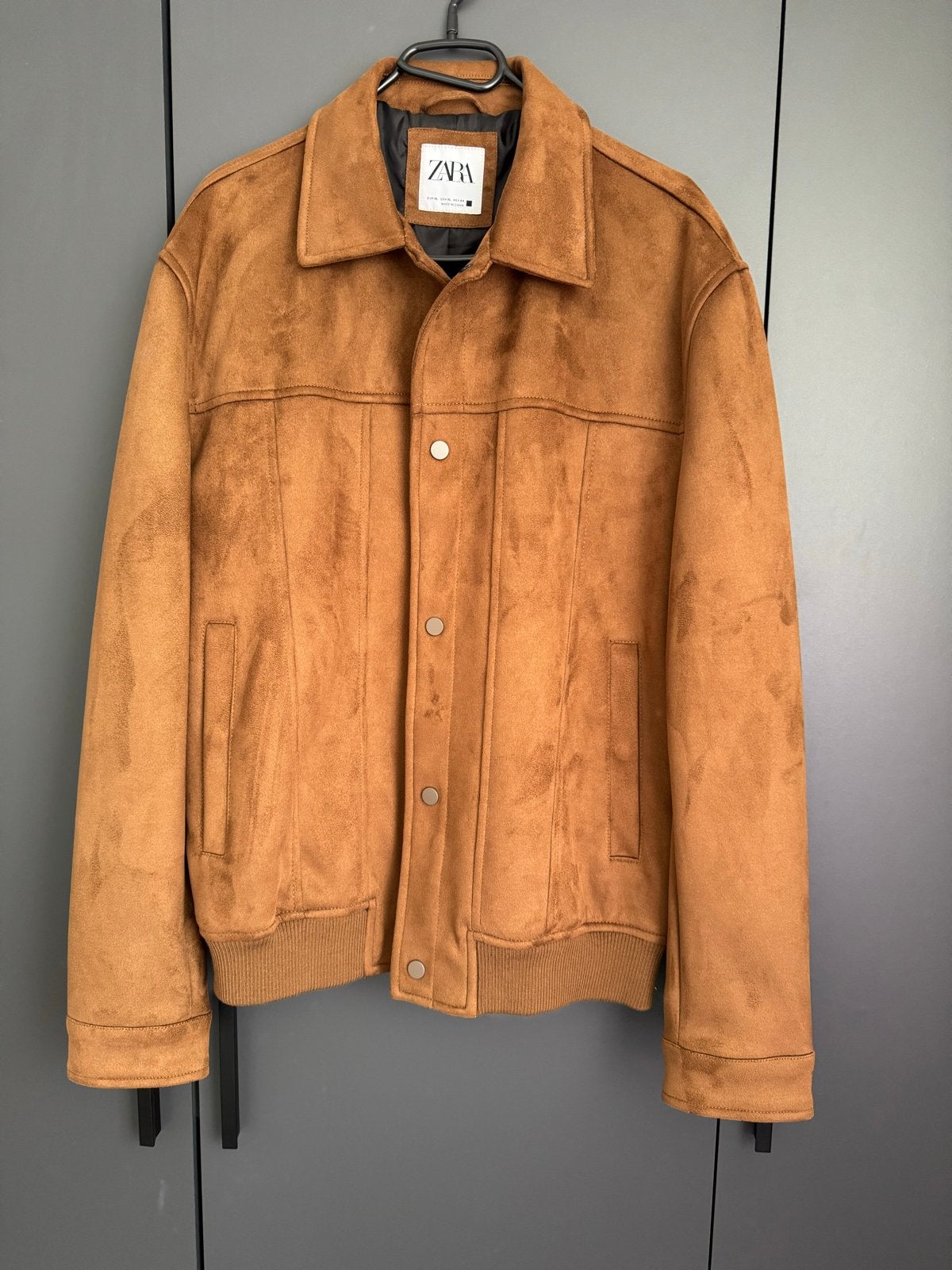 Zara Heren Jas XL - Stijlvolle Suède Look, Ophalen of Verzenden, Zo goed als nieuw, Maat 56/58 (XL), Bruin