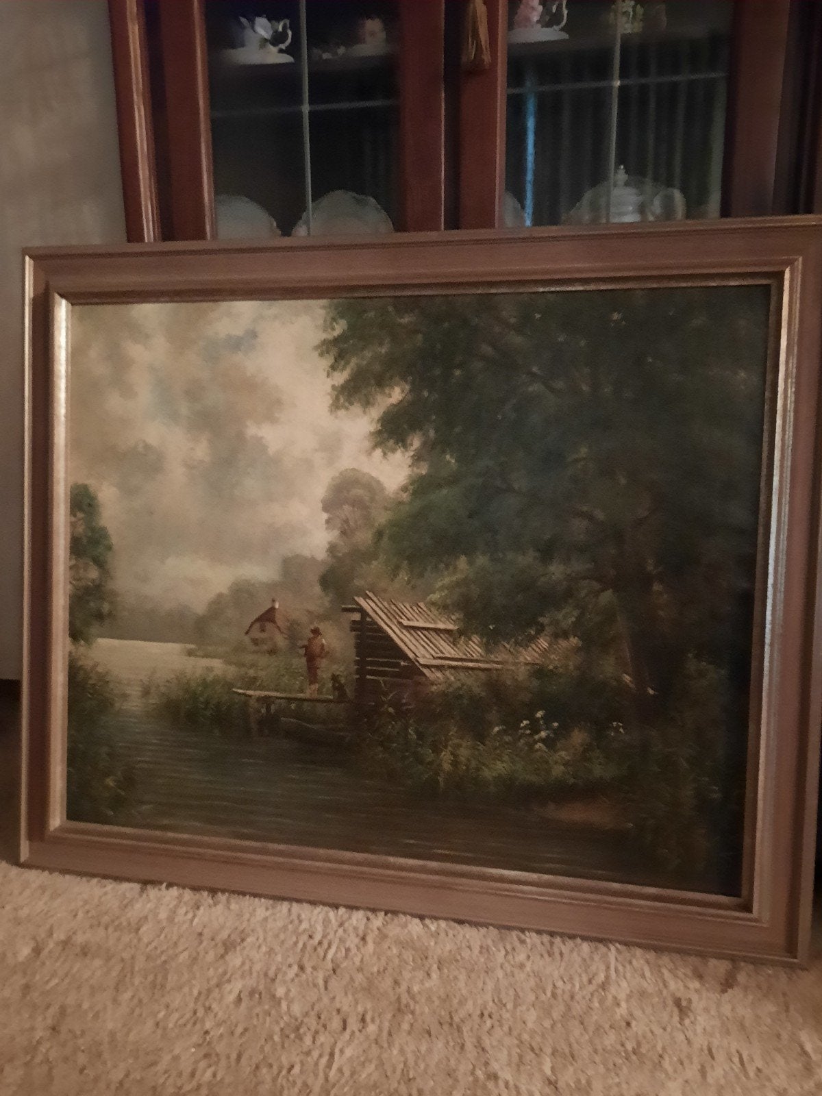 Klassiek olieverfschilderij: Landschap met figuren, Antiek en Kunst, Kunst | Schilderijen | Klassiek, Ophalen