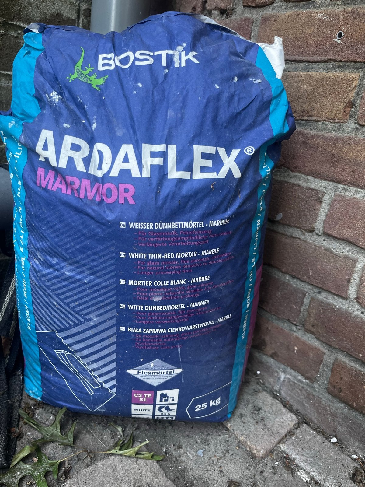 Bostik Ardaflex Marmor witte dunbedmortel 25 kg, Ophalen, Overige materialen, Overige typen, Nieuw