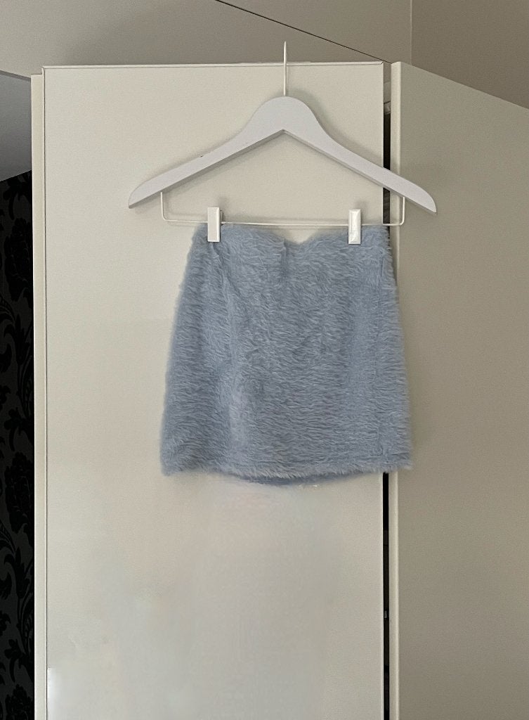 ZGAN Bershka blauw harig kort rokje elastische taille 36/38, Kleding | Dames, Rokken, Zo goed als nieuw, Maat 36 (S), Blauw, Boven de knie