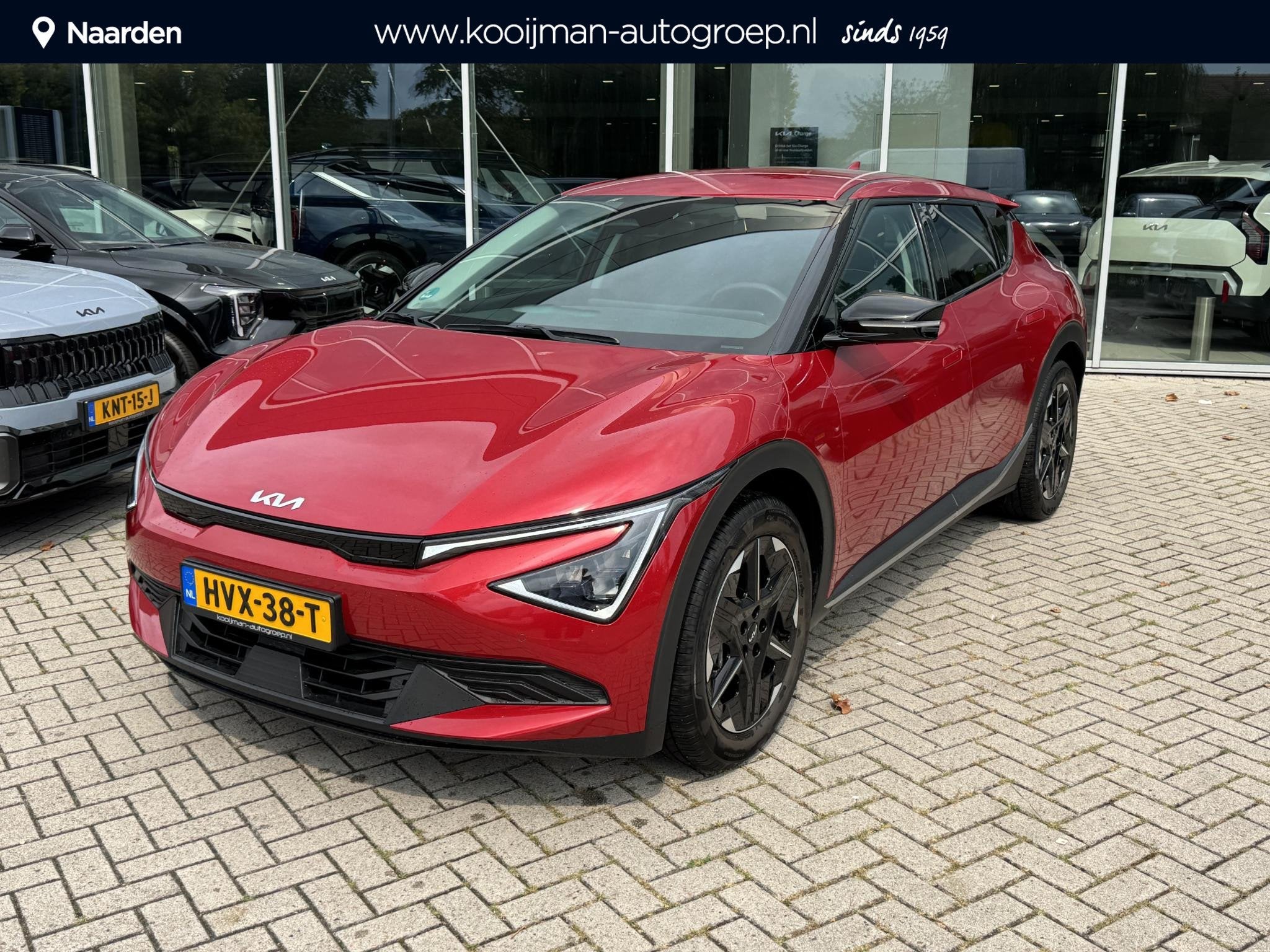 Kia EV6 Light Edition 63 kWh, Auto's, Automaat, Gebruikt, 750 kg, Leder en Stof
