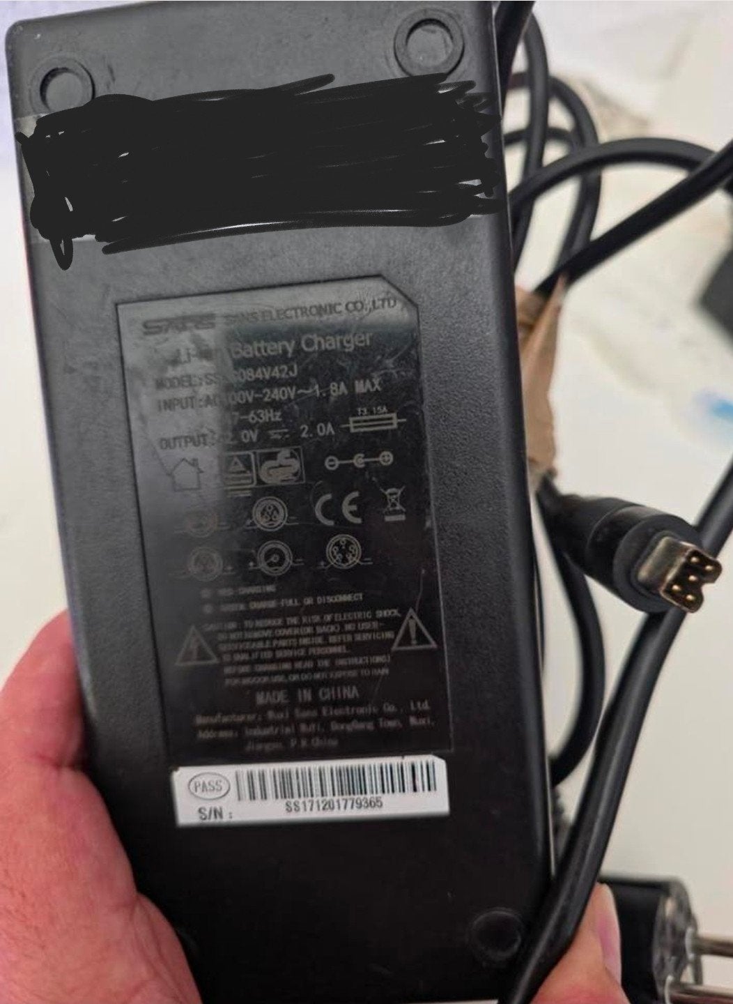 Sans E-Bike Acculader 42V 2A (Special Connector), Ophalen