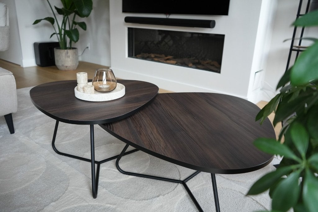 Salontafelset Budrio donkerbruin – nieuw in doos, Ophalen, 50 tot 100 cm, Nieuw, 50 tot 100 cm