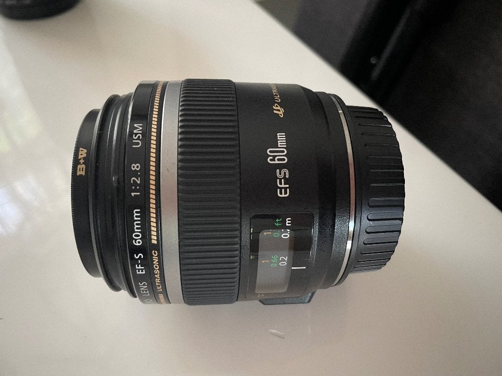 Canon EFS macro lens 60 mm, Audio, Tv en Foto, Fotografie | Lenzen en Objectieven, Ophalen, Zo goed als nieuw, Macrolens