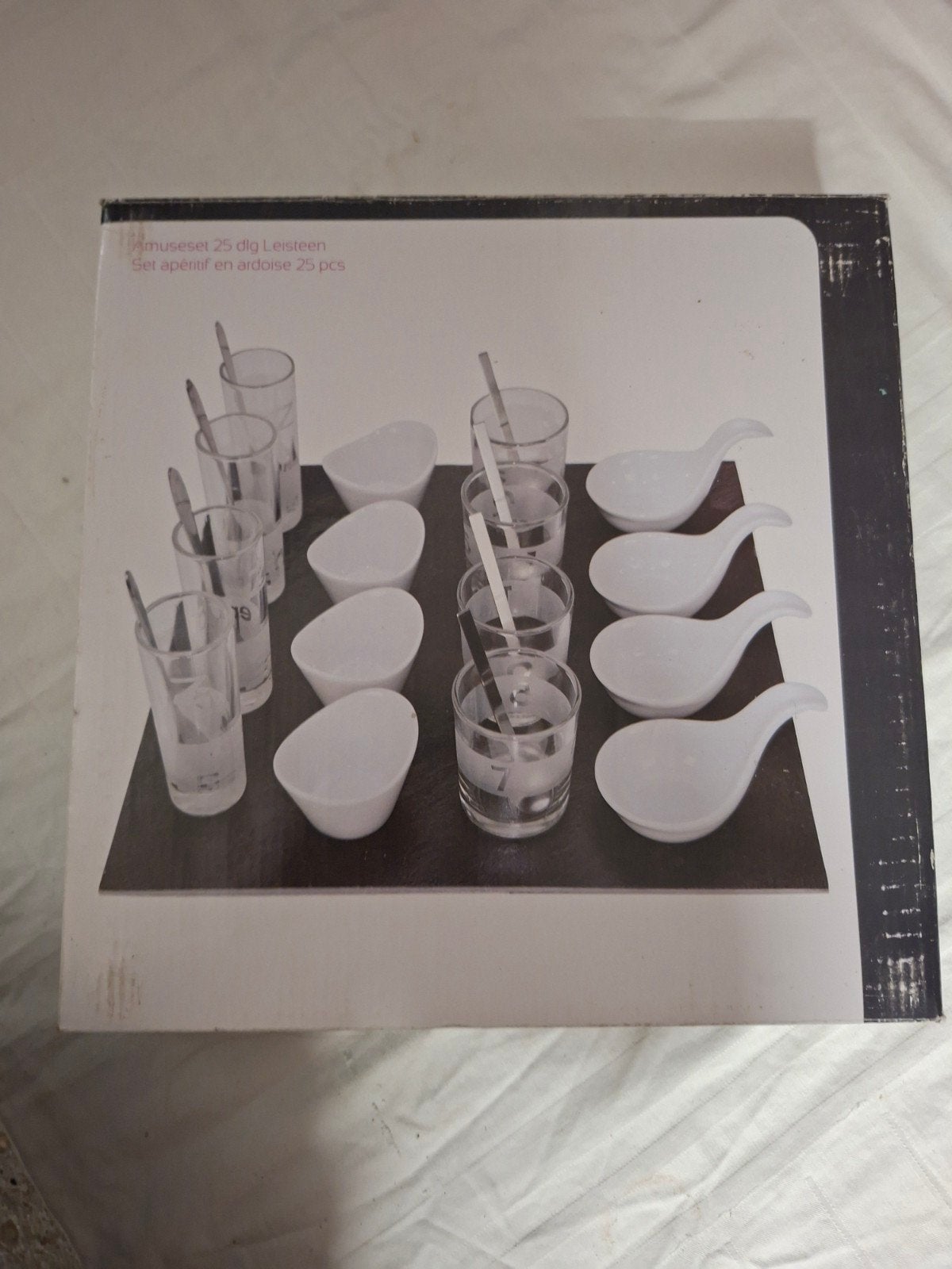 Amuseset 25-delig Leisteen, Steen, Overige merken, Overige typen, Ophalen of Verzenden