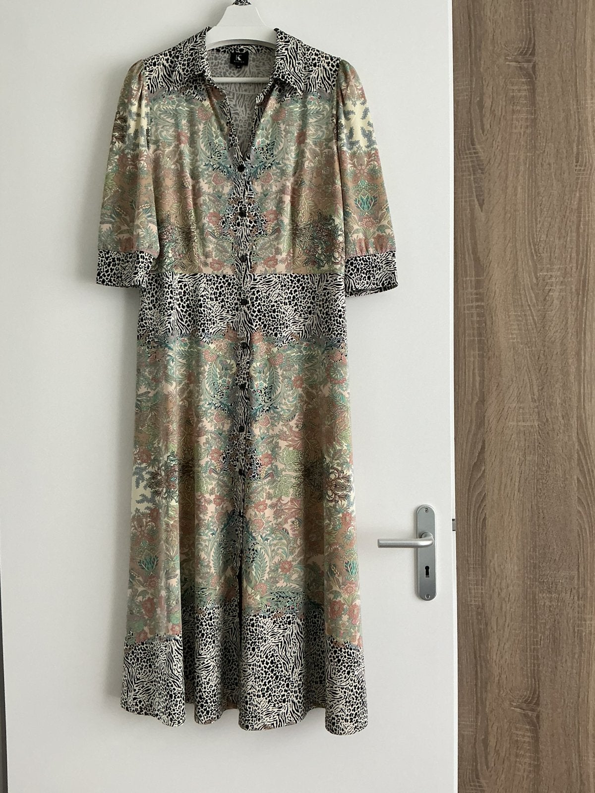 K Design jurk met dierenprint en paisley, maat M, Maat 38/40 (M), Meerkleurig, Ophalen of Verzenden, Zo goed als nieuw