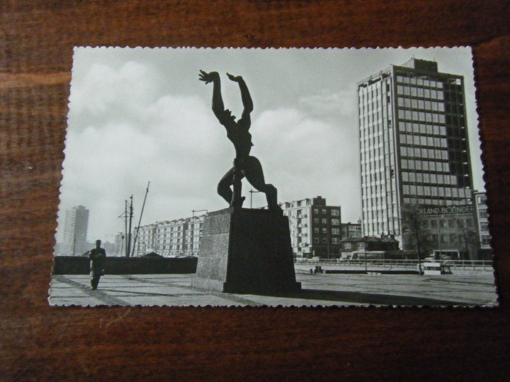 Y12 - Rotterdam - Beeld Zadkine - Mooi/Oud, Ophalen of Verzenden, 1940 tot 1960, Zuid-Holland