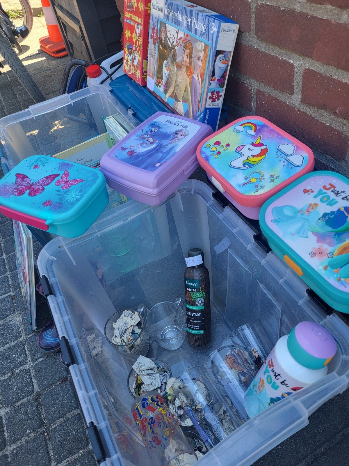 Lunchbox lunchboxen beker - allerlei, Ophalen of Verzenden