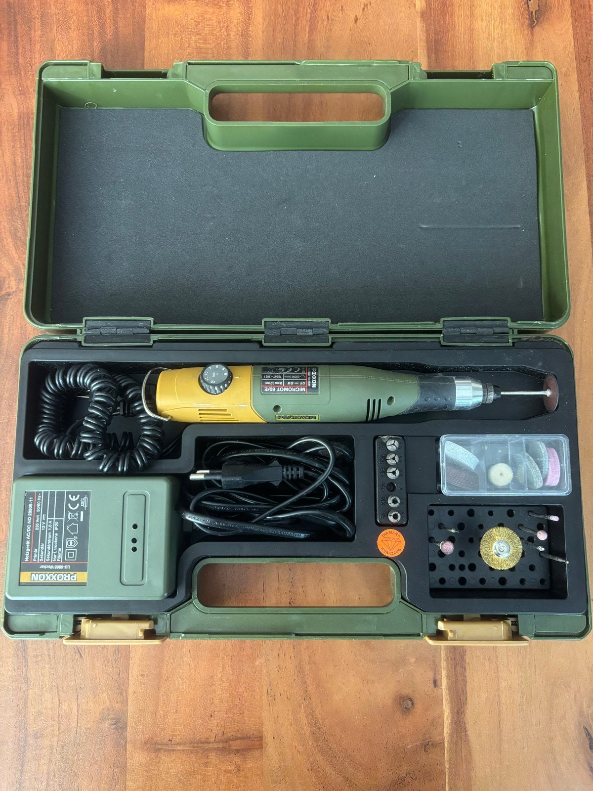 Proxxon Micromot 60/E met accessoires in koffer, Ophalen of Verzenden, Gebruikt
