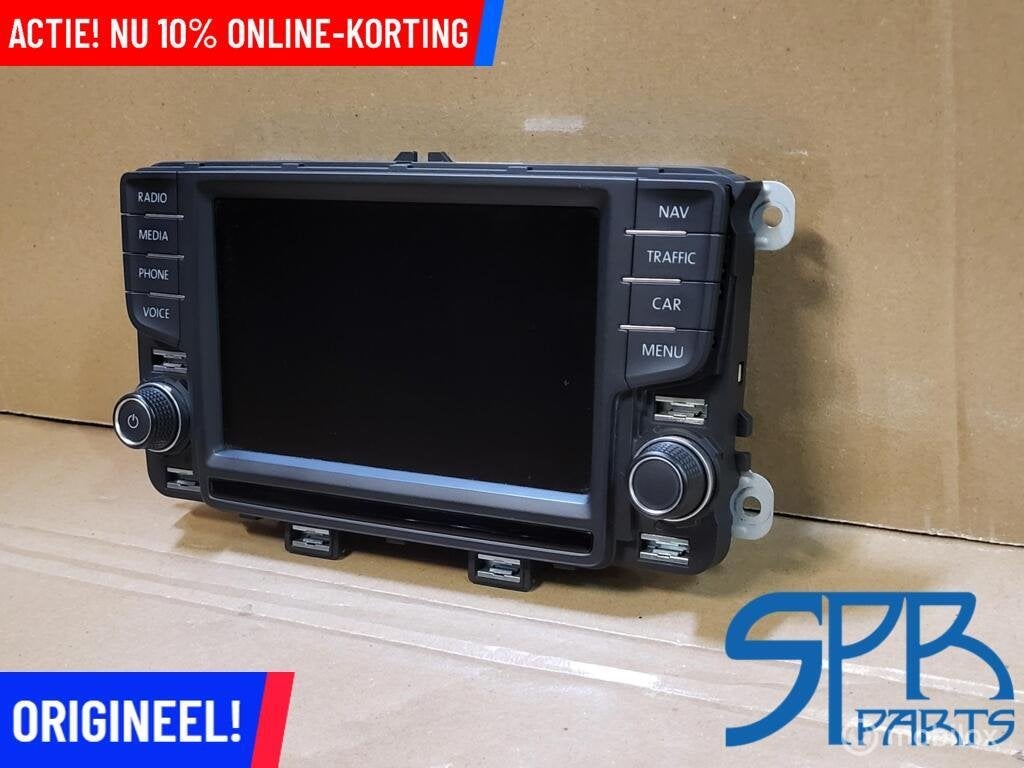 ORIGINEEL NAVIGATIE DISPLAY SCHERM VW POLO 6C 6.5 INCH BEELD, Gebruikt, VOLKSWAGEN, Volkswagen, Ophalen of Verzenden