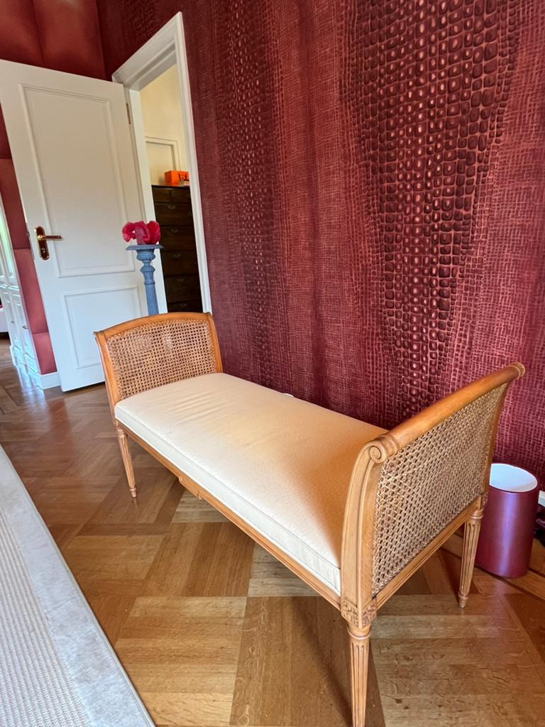 Caned Chaise Longue / Daybed Bench, Huis en Inrichting, Ophalen, Zo goed als nieuw, Eén