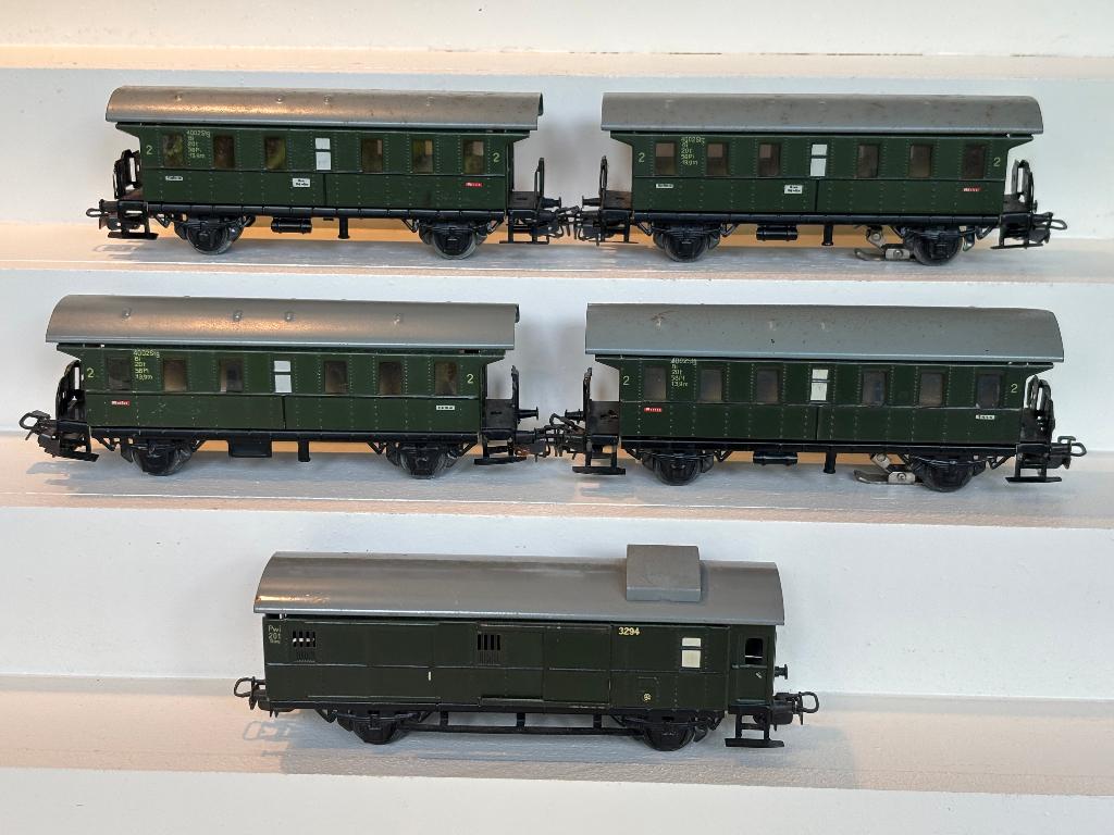 5 Märklin 4002 en 4003 donderbussen, Wisselstroom, Gebruikt, Wagon, Ophalen of Verzenden