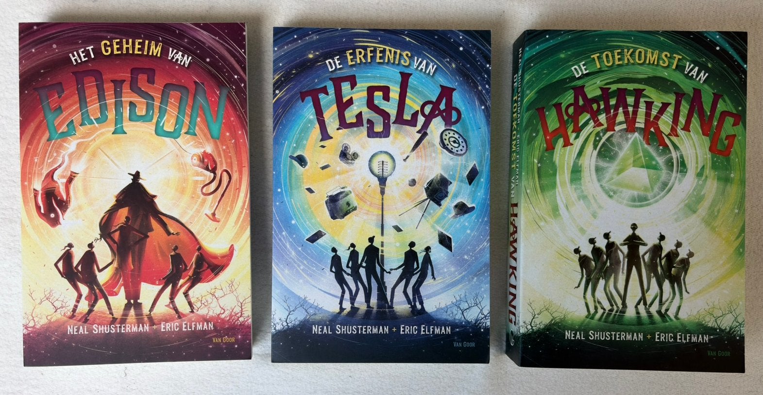 De Erfenis van Tesla Trilogie -Neal Shusterman & Eric Elfman, Boeken, Ophalen, Gelezen