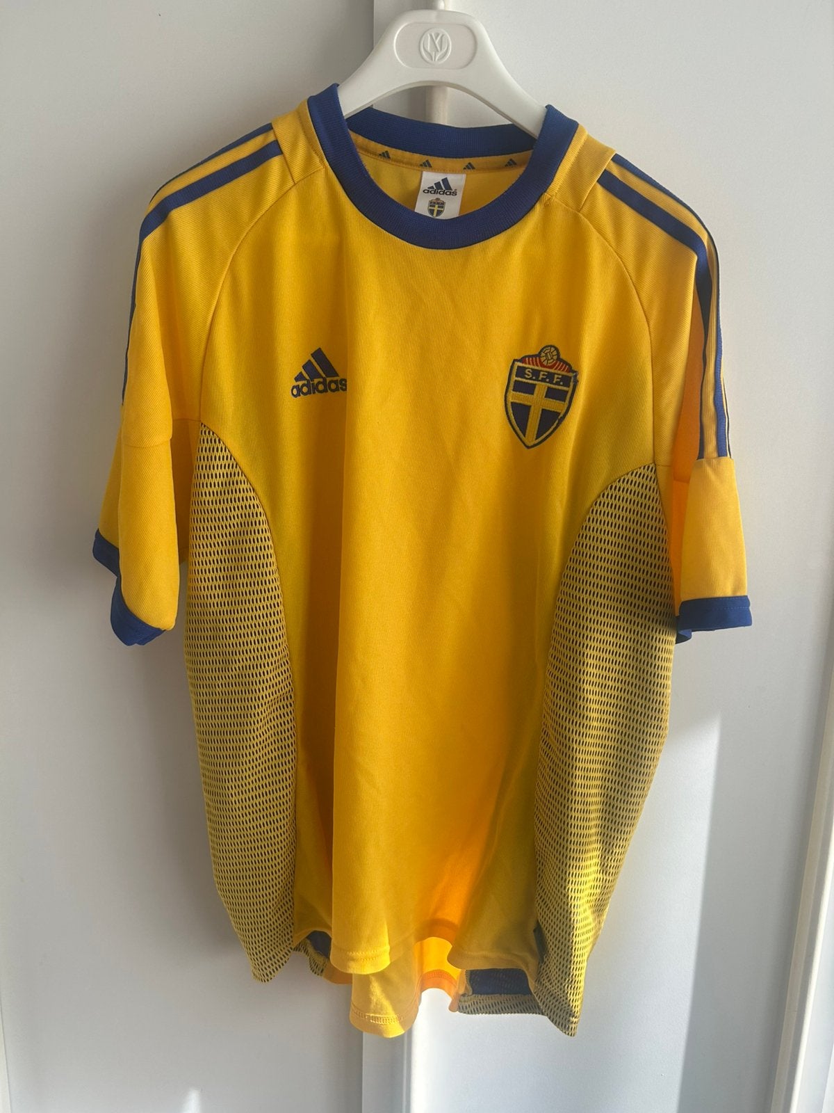 Vintage voetbalshirt voetbal shirt Zweden 2002-2003, Maat L, Ophalen of Verzenden, Zo goed als nieuw, Shirt