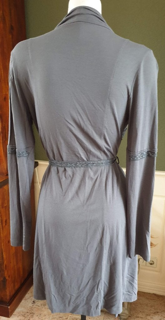 Poools grijze vest mt M 38 40 vestje cardigan, Maat 38/40 (M), Verzenden, Zo goed als nieuw, Grijs