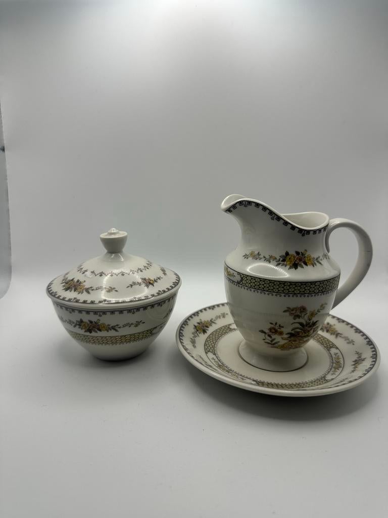 Royal Doulton Hamilton Suikerpot, Melkkannetje & Schaaltje, Overige typen, Ophalen of Verzenden, Zo goed als nieuw, Overige stijlen