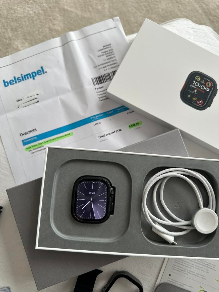 Apple Watch Ultra 2 ,Titanium, Garantie, veel extra’s, zgan, IOS, Ophalen of Verzenden, Zo goed als nieuw, Hoogte