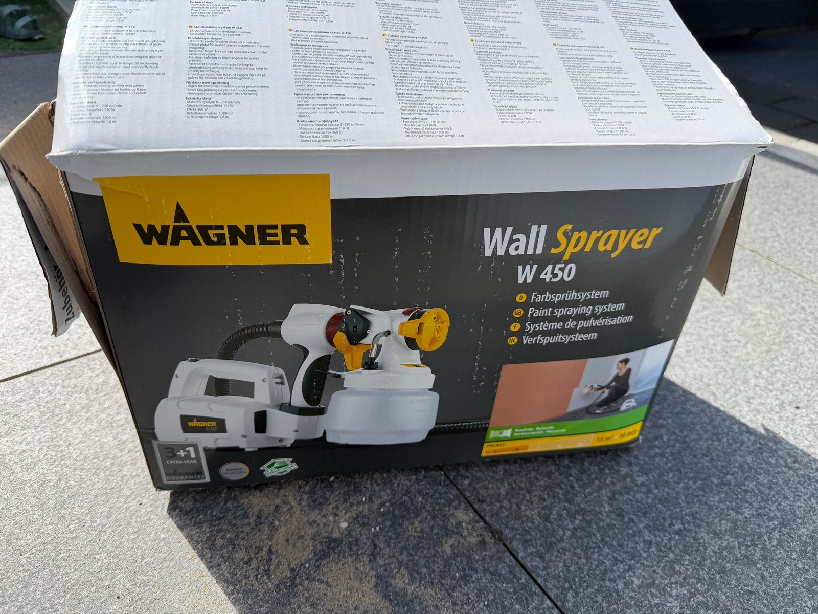 Wagner Wall sprayer W450, Ophalen, Zo goed als nieuw, Verfspuit of Verfpomp