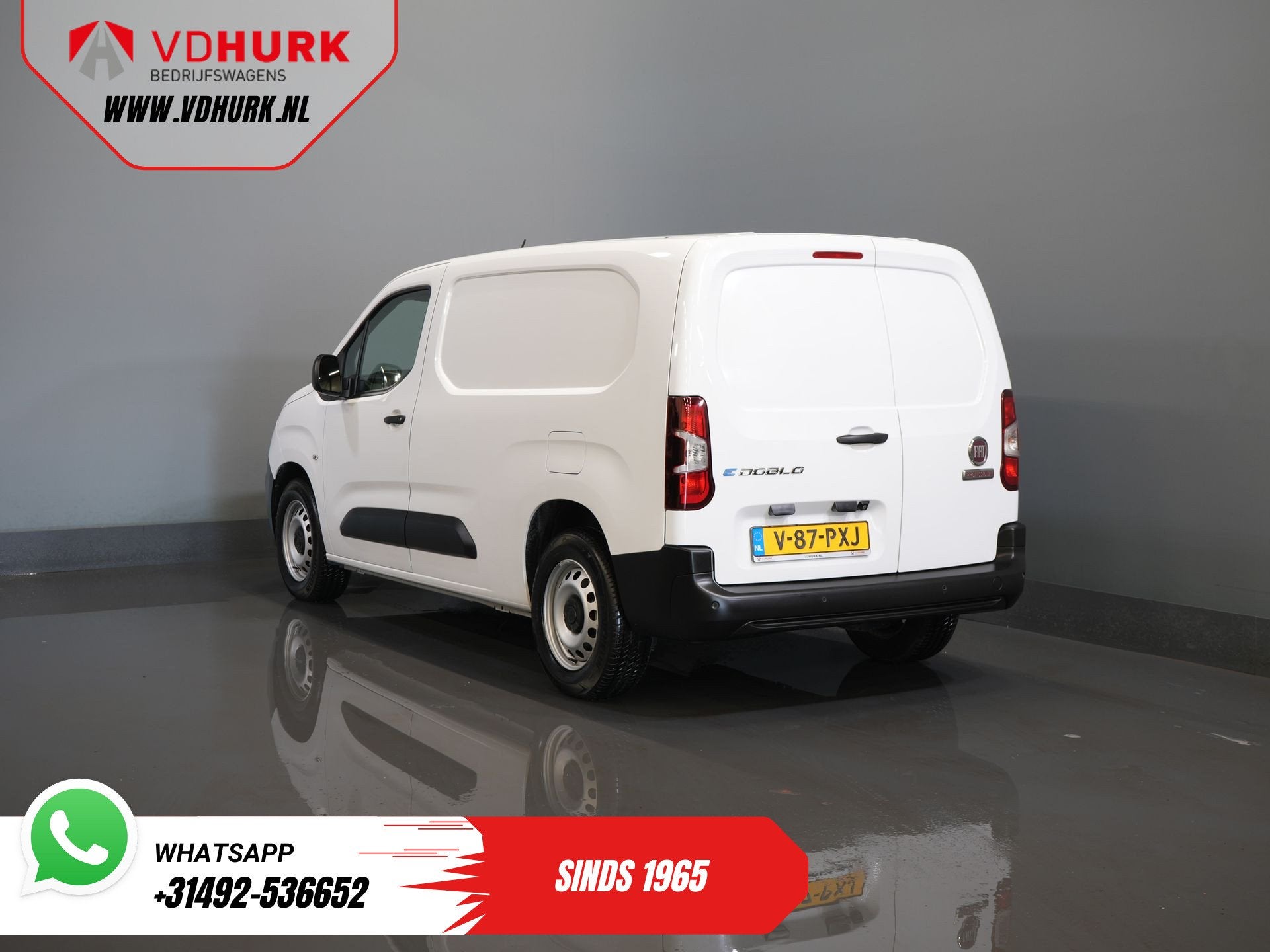 Fiat E-Doblò L2 50 kWh 285 WLTP Carplay/ Snellader/ Camera/, 1816 kg, Wit, Origineel Nederlands, 450 min