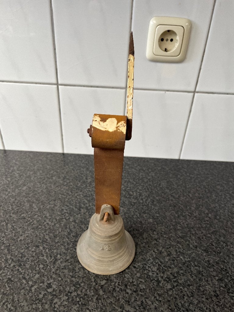 Antieke messing deurbel ., Ophalen of Verzenden