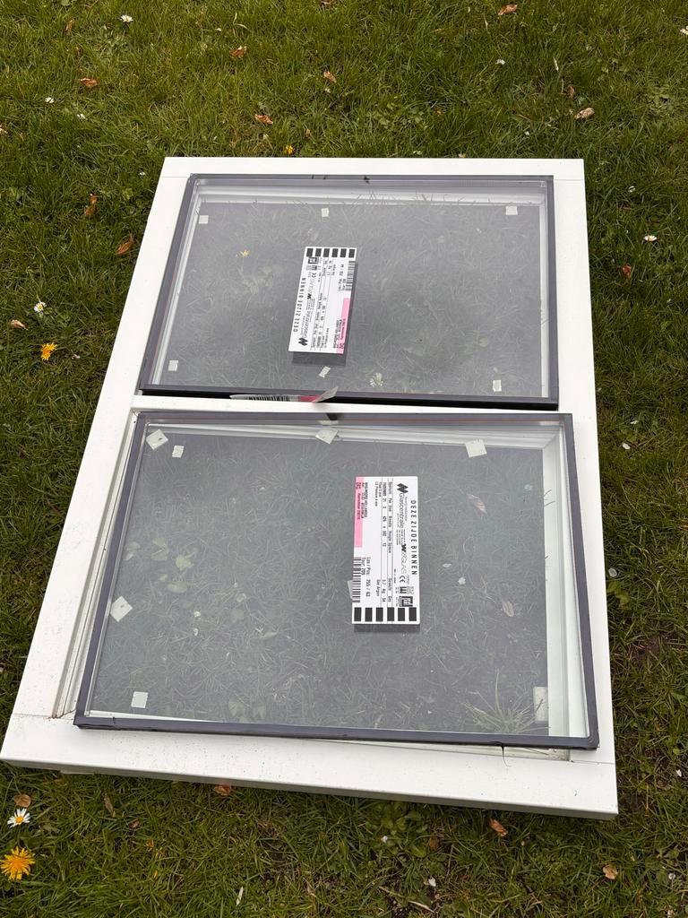 Raam 70x90cm met dubbelglas HR++ argon gas gevuld, Doe-het-zelf en Verbouw, Gevelraam of Ruit, Gebruikt, Minder dan 80 cm, 80 tot 120 cm
