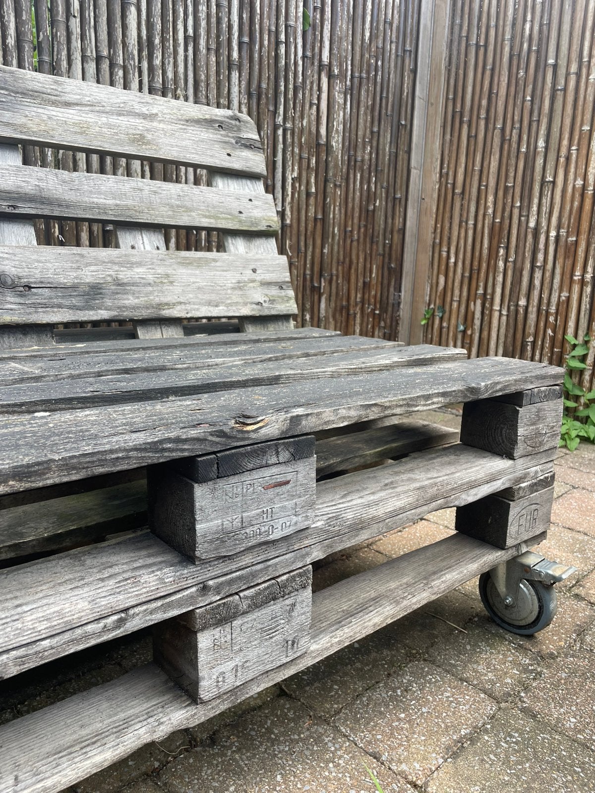 #gratis 3 Pallet banken 140bx80dx44h, Ophalen, Gebruikt, Hout