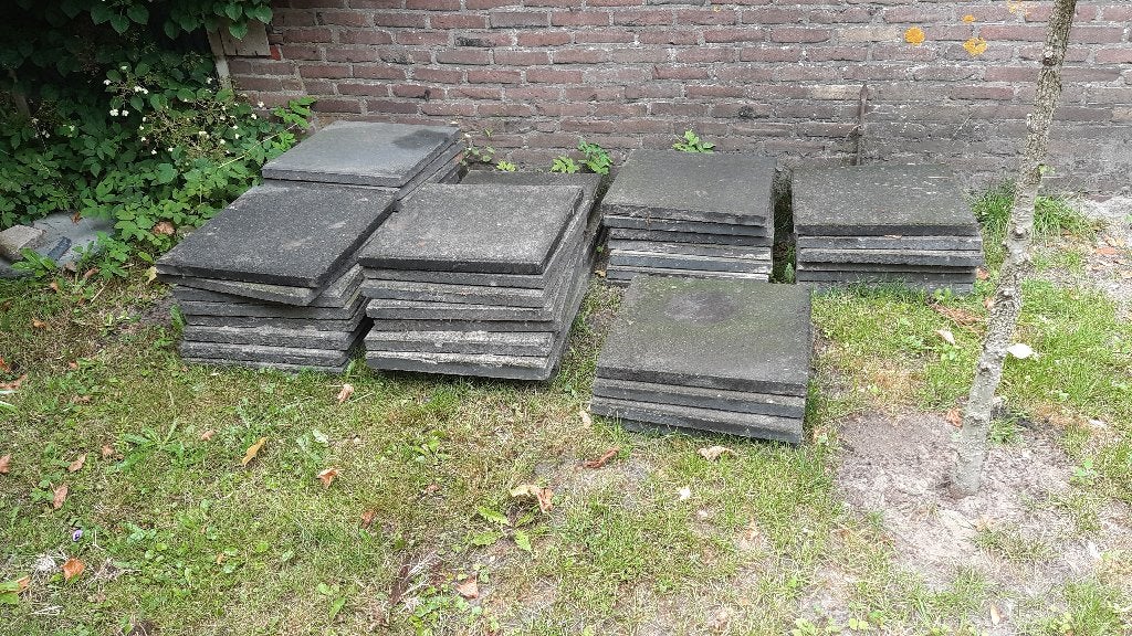 terras tegels, Ophalen, Gebruikt, 10 m² of meer, Beton