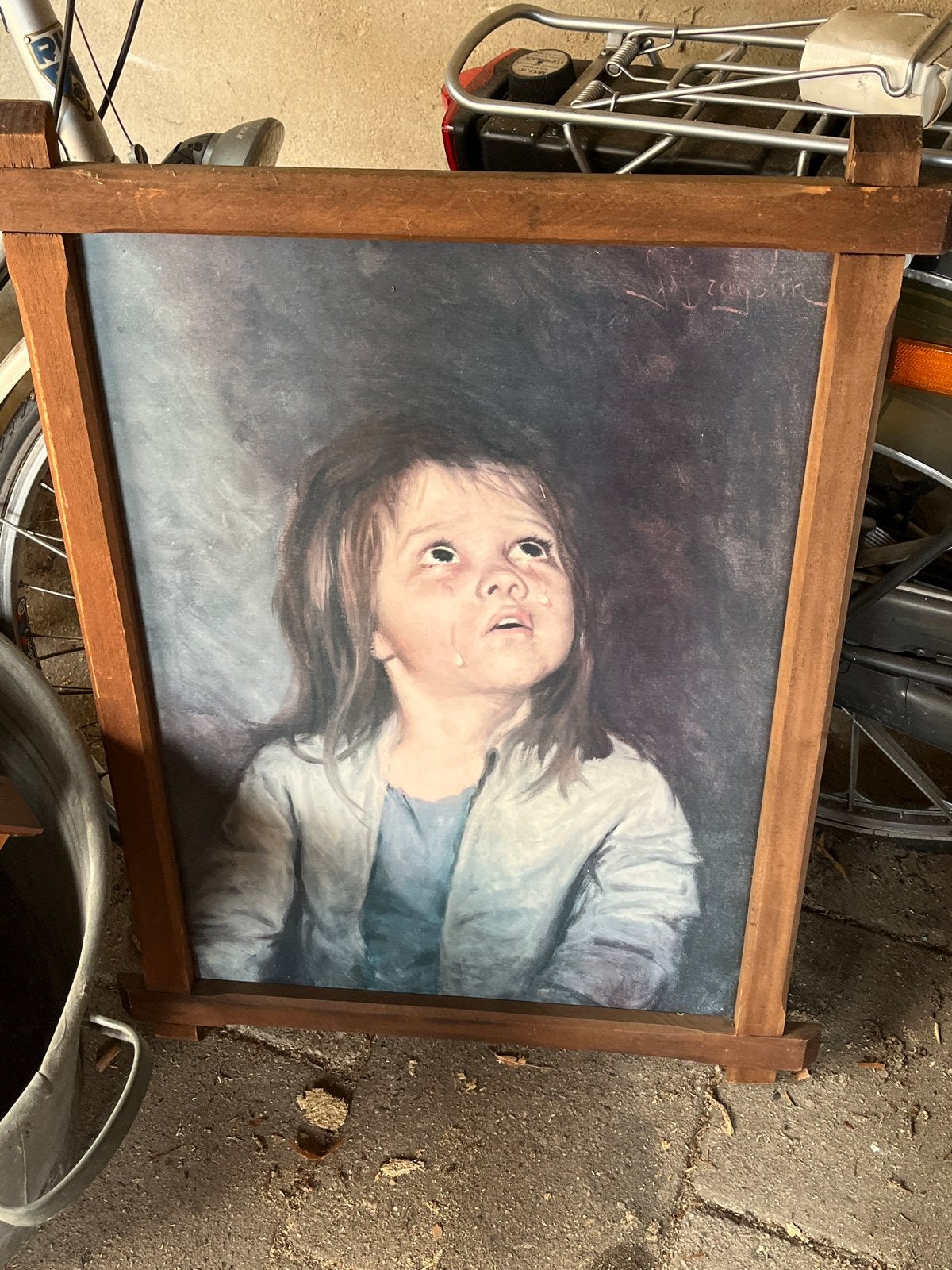 Schilderij Huilend Meisje - Emotioneel Portret, Antiek en Kunst, Doek, Portret of Personen, Expressionistisch, Ophalen of Verzenden