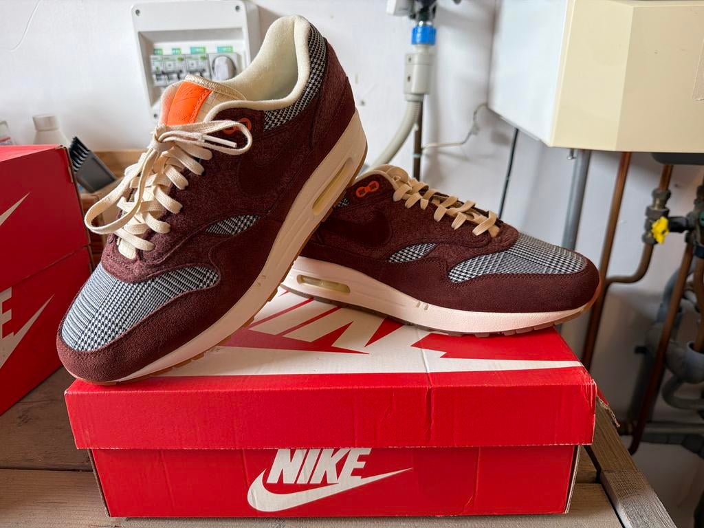 Nike Air Max 1 Bronze Eclipse /Houndstooth - Maat 42 - Nieuw, Ophalen of Verzenden, Nieuw, Overige kleuren