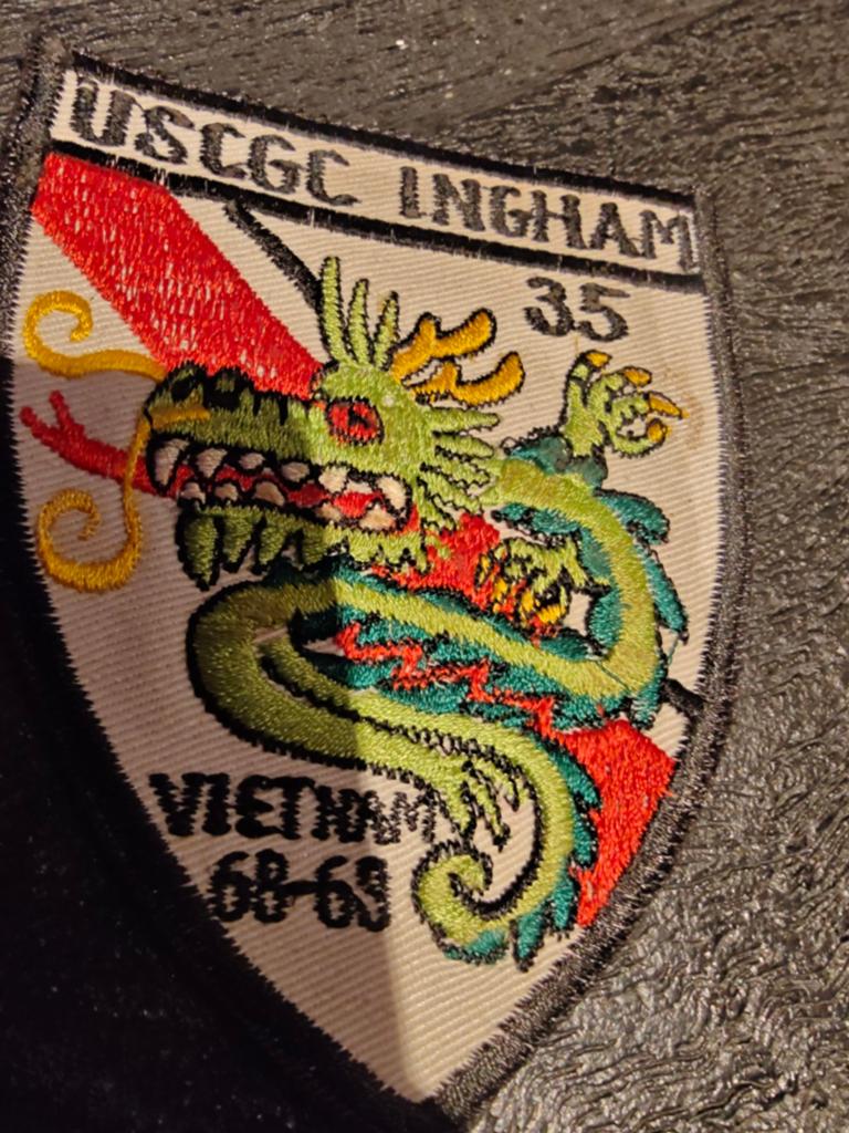 Vietnam War USCGC Coast Guard USS Ingham Patch Original 68-6, Ophalen of Verzenden, Landmacht, Amerika, Embleem of Badge