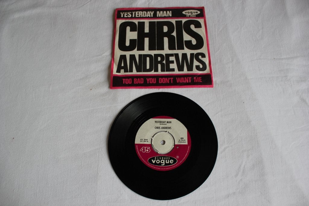 chris Andrews - yesterday man, Cd's en Dvd's, Vinyl Singles, Ophalen of Verzenden, Zo goed als nieuw, 7 inch, Pop