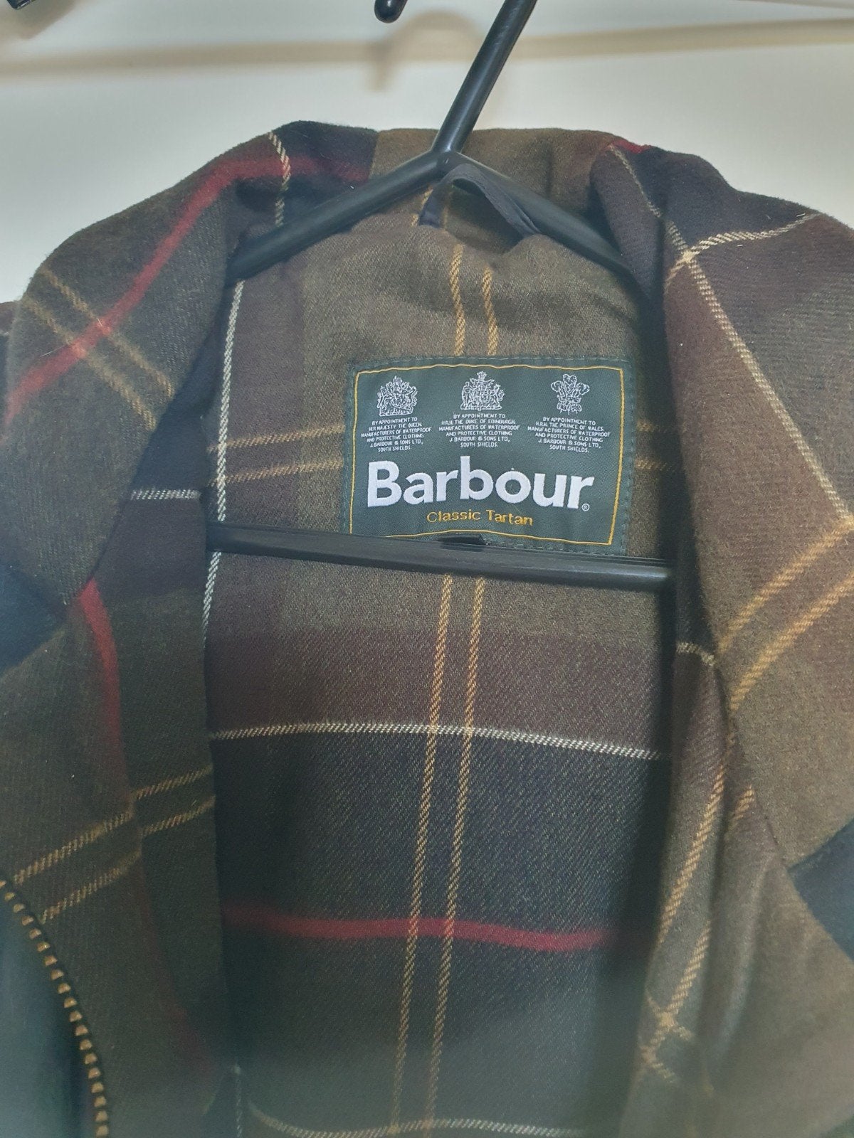 Barbour Classic Tartan waxjas - Maat L, Kleding | Heren, Jassen | Winter, Maat 52/54 (L), Barbour, Blauw, Ophalen of Verzenden