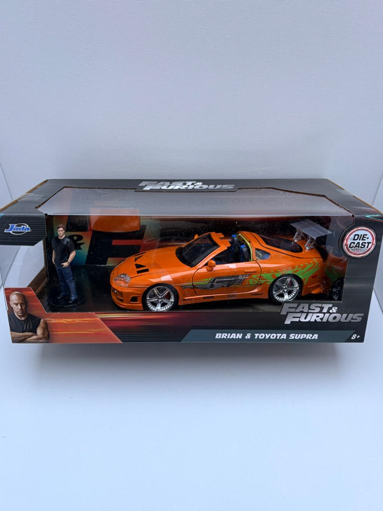 Jada Fast & Furious Brian & Toyota Supra Die-Cast Model Nieu