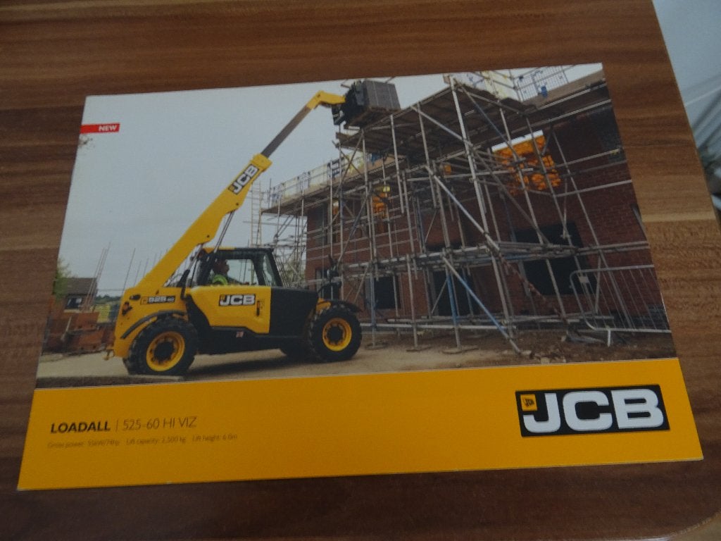 9X JCB VERREIKERS FOLDERS, Ophalen of Verzenden, Zo goed als nieuw, Folder