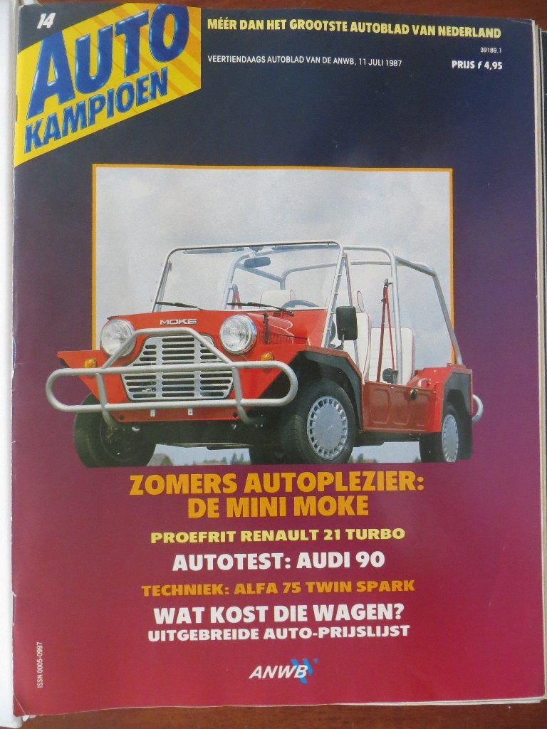 Autokampioen 14 1987 Mini Moke, Audi 90, Alfa Romeo 75 TS, Ophalen of Verzenden, Nieuw, Alfa Romeo